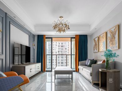 【兄弟裝飾】90㎡小戶型現(xiàn)代輕奢風/平層/90/總價：15萬元