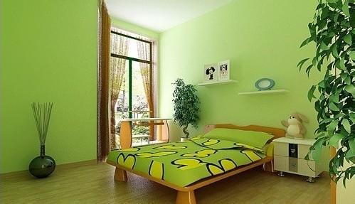 綠色臥室