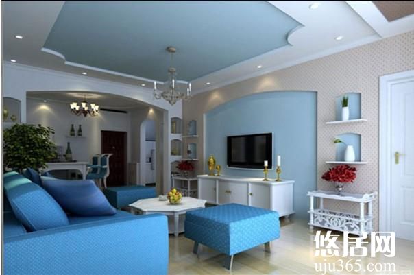 藍白色調(diào)裝修效果圖